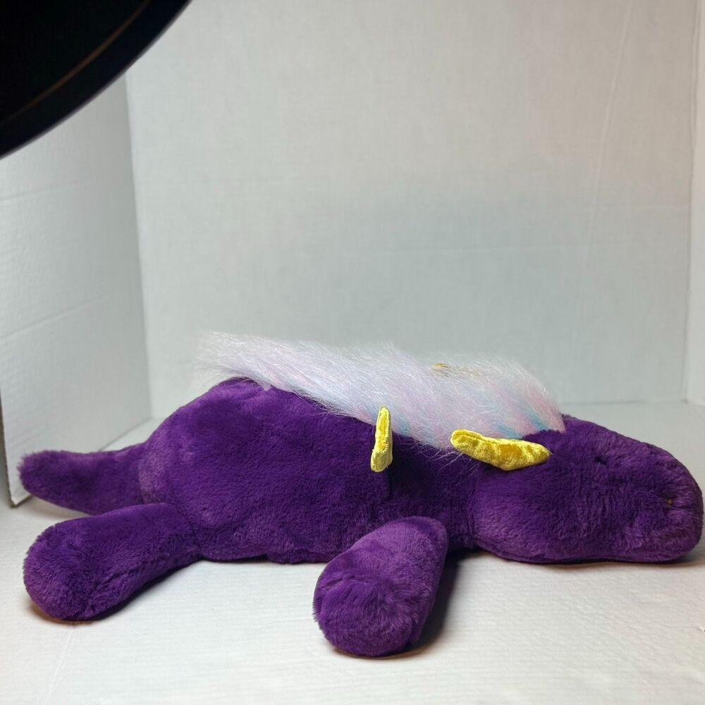 Aurora Purple whimsical Dragon Rainbow Hair 17 in Stuffed Animal
